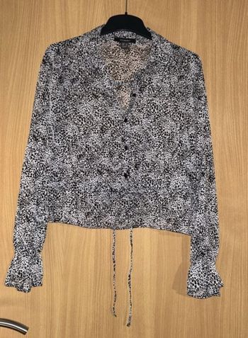 Blouse léopard noir et blanche transparente Primark - Taille M - Neuve sans étiquette