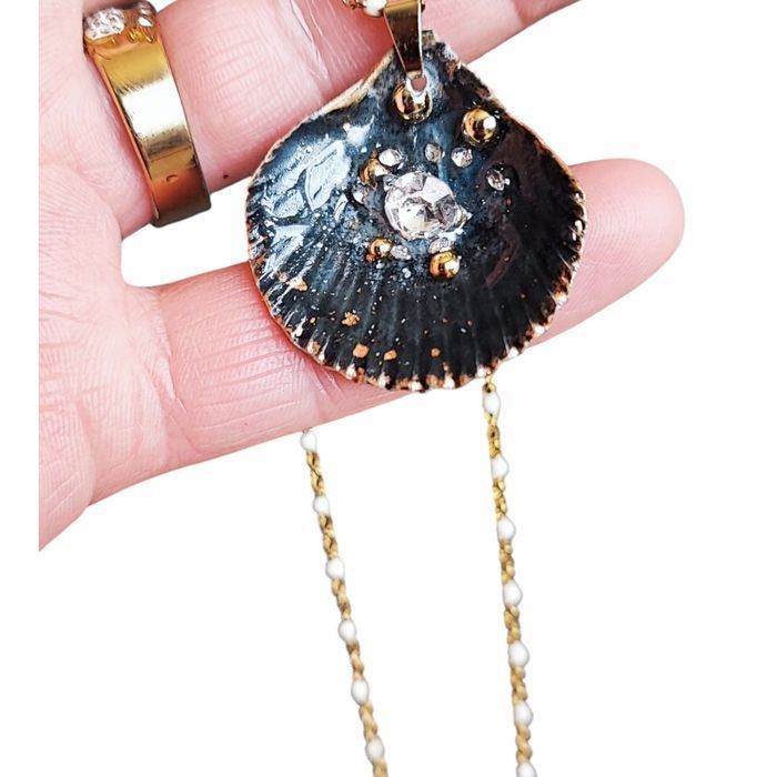 Collier été, bijoux artisanaux Marine coquillage naturel - photo numéro 8