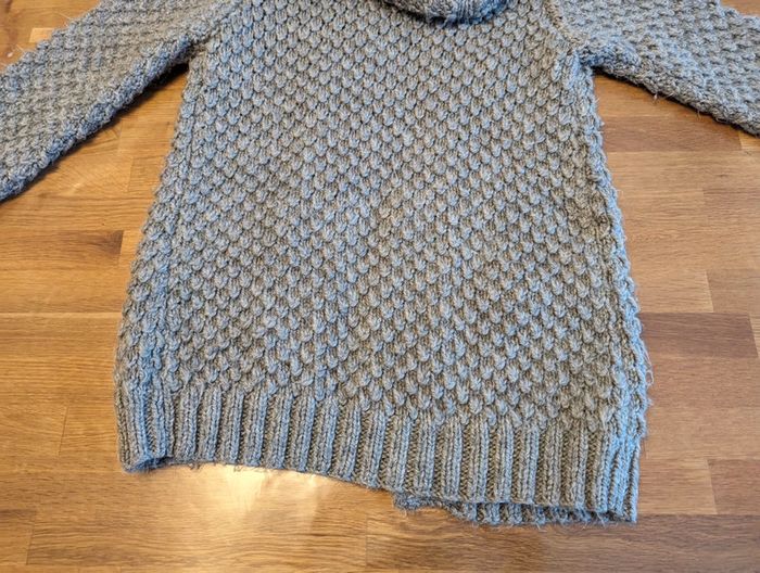 Gilet long à capuche tricoté fille 10-12 ans - photo numéro 8