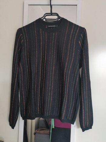 Pull léger noir et lurex monoprix 2