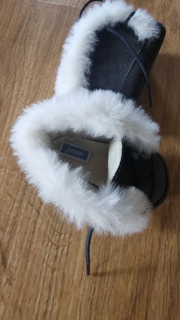 Chaussons fourrés Jacadi cuir - photo numéro 2