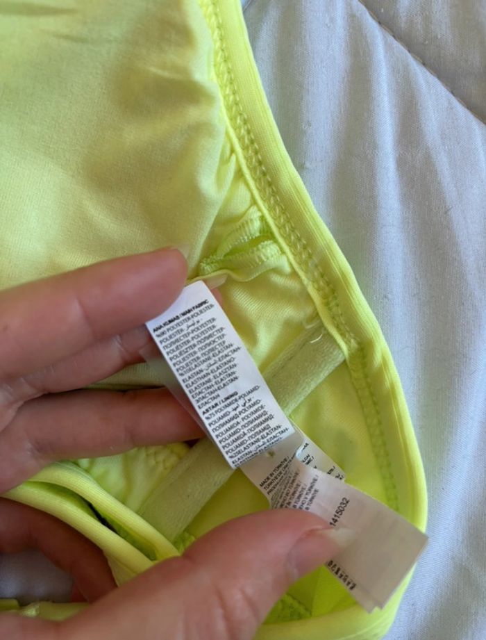 Haut de maillot de bain - bikini jaune fluo croisé penti taille XS/34 neuf - photo numéro 8