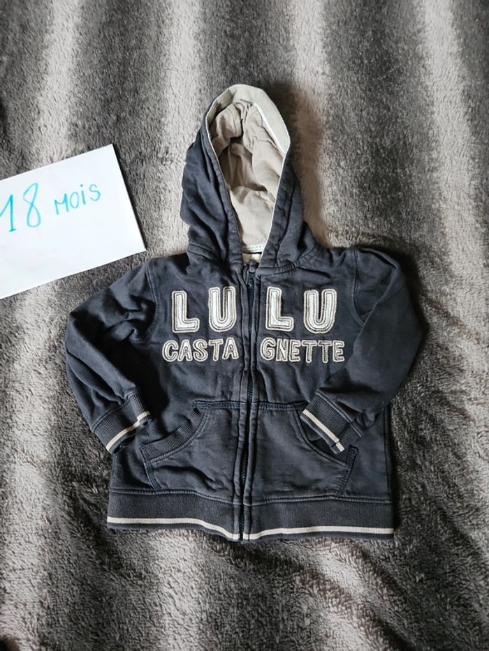 Gilet 18 mois lulu castagnettes tbe - photo numéro 2