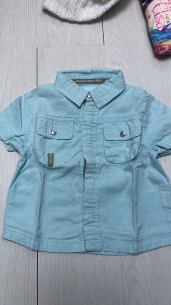 Chemisette turquoise obaibi 18 mois