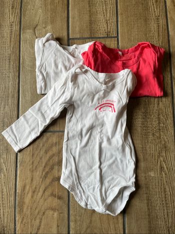 Lot de 3 bodys manches longues