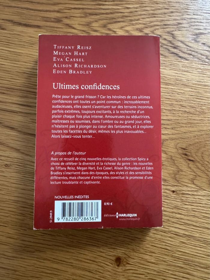 Livre Ultime Confidence – Roman en français – Très bon état - photo numéro 6