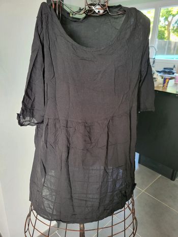 Chemise noire manches longues
