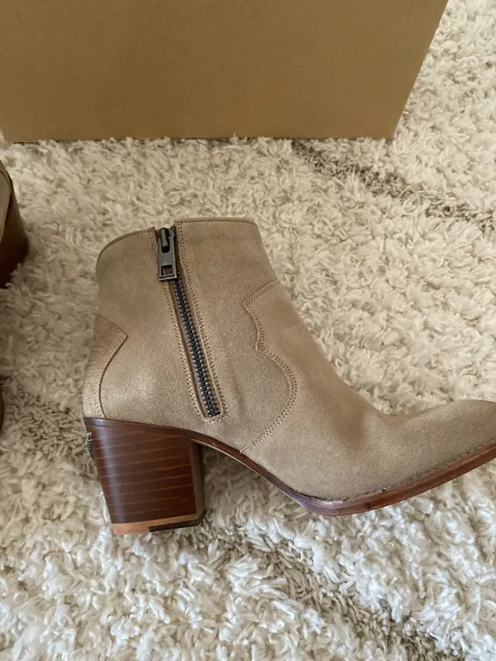 Bottine en nubuck beige taupe Zadig et voltaire - photo numéro 6