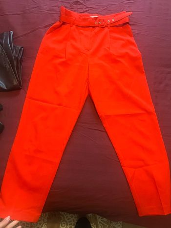 Pantalon tailleur rouge
