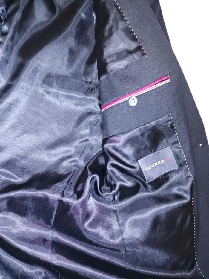 Veste de costume blazer noir marque Devred extra slim fit Taille 50 - photo numéro 3