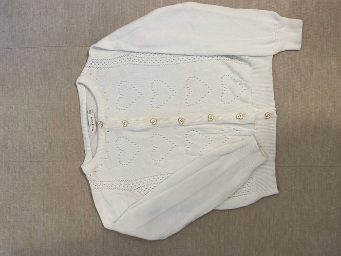 Cardigan / gilet blanc cassé 8 ans Mini Molly