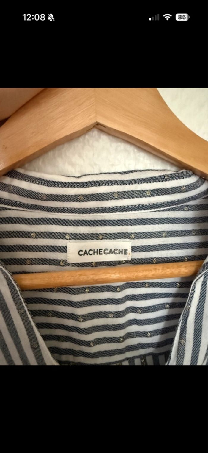 Blouse à rayures et doré - photo numéro 5