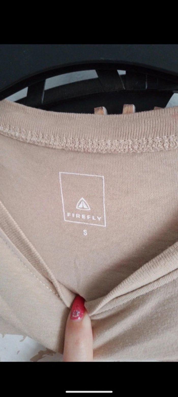 Tee shirt beige marron homme p - photo numéro 3