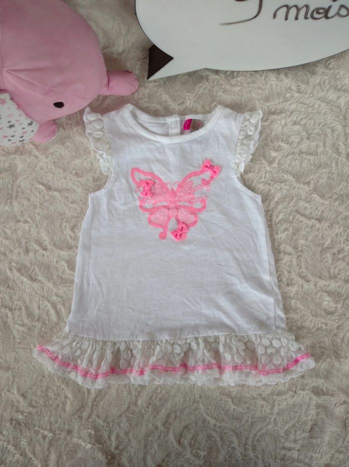 Robe courte ou tunique manches courtes Fille 9 mois - photo numéro 2