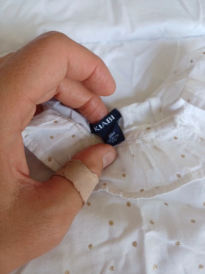 Chemise légère à pois or 18m - photo numéro 3