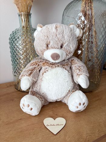 Ours beige chiné tex 25 cm