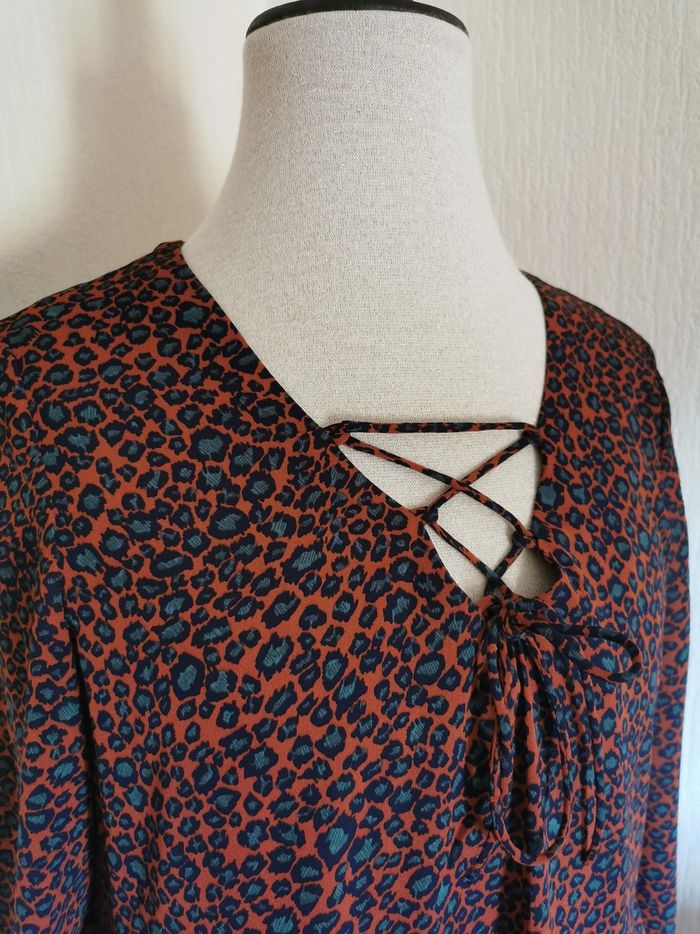 Robe fluide imprimé léopard Majolica T38 - photo numéro 2