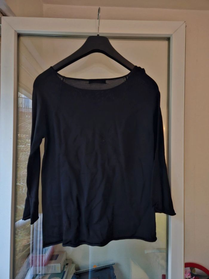 T-shirt noir manches longues taille 42 promod - photo numéro 2
