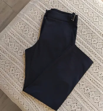 Pantalon Mango bleu chiné