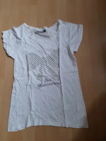T-shirt Manches Courtes Blanc K.Woman Kiabi - Taille 34/36 - Coton