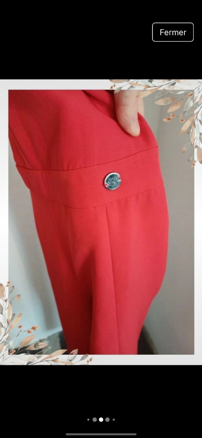 Combinaison à bretelles dos nu rouge 40 neuve - photo numéro 6