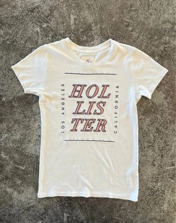 T shirt blanc femme Hollister taille XS Women t-shirt Maglietta donna T-Shirt Damen