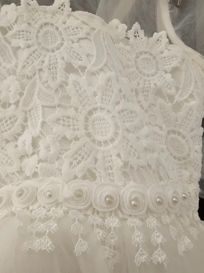 Robe blanche de cérémonie fille 12 ans ( parfait état) - photo numéro 9