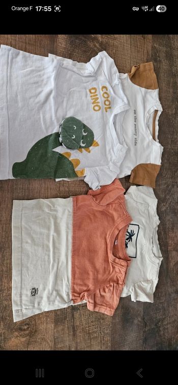 Lot de 4 t shirts manches courtes 9 mois