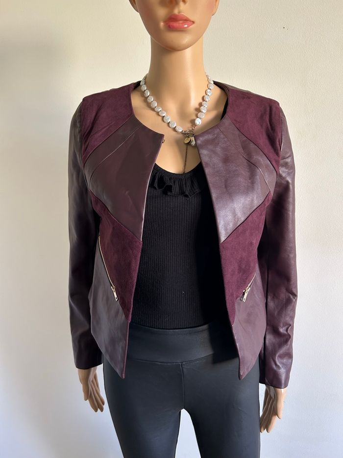 Veste bordeaux bi matière Jus d’Orange taille 1 jamais portée