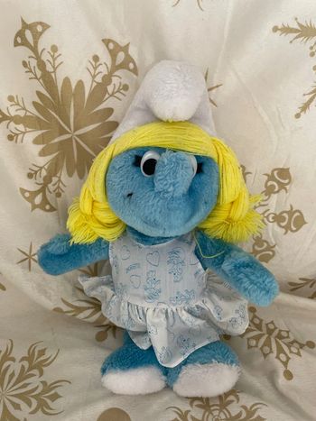 Peluche Schtroumpfette vintage 1983