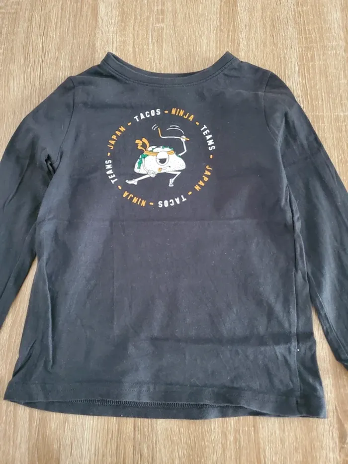 T shirt manches longues Kiabi 4 ans