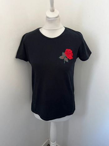 T-shirt noir fleurs pimkie s