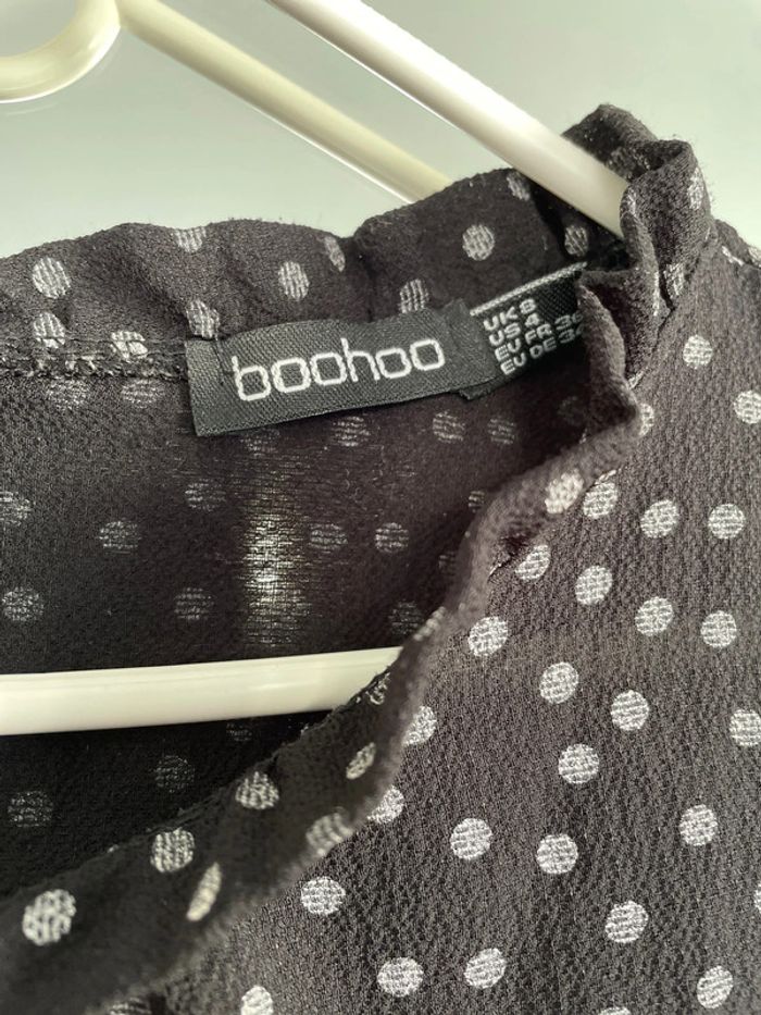 T shirt noir à pois blanc - photo numéro 2