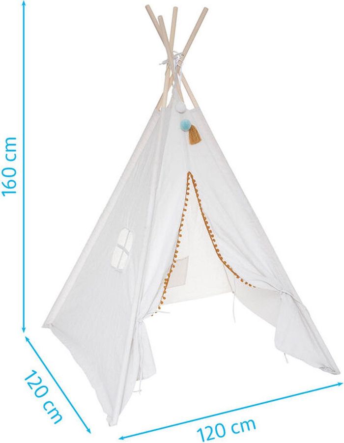 Tipi tente de jeu pour enfants 160 x 120 x 120 cm - photo numéro 2