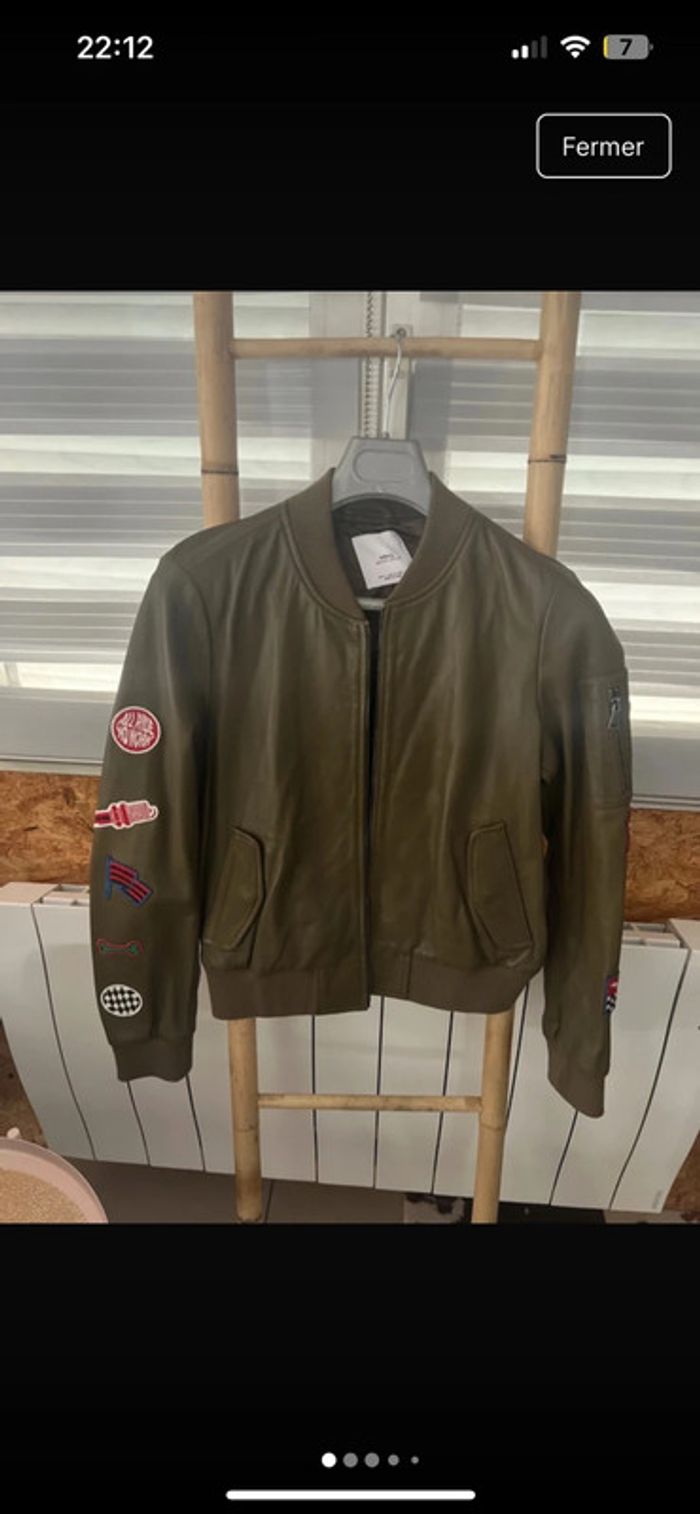 Blouson cuir Mango taille L neuf