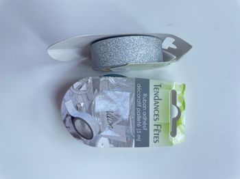 2 scotchs argentés brillant de 5 mètres