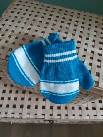 Moufles bleu clair