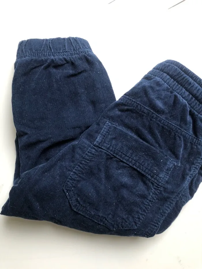 Pantalon velours marine H&M 9m - photo numéro 3