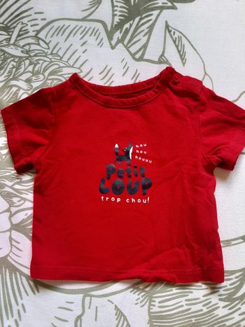 Tee-shirt manche courte 1 mois