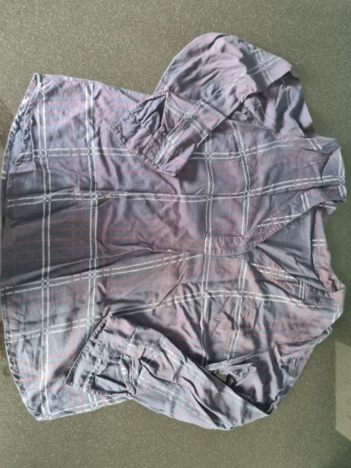 Blouse à carreaux longues manches