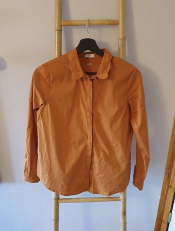 Chemise manches longues jaune moutarde