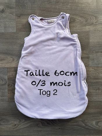Turbulette gigoteuse Tog 2 parme 60cm 0/3 mois Orchestra