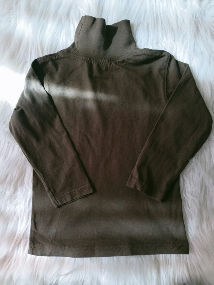 T shirt jersey marron col roulé 4 ans N*0592 - photo numéro 3