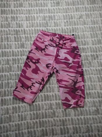 Short bermuda pantacourt militaire camouflage rose taille 12 14 ans