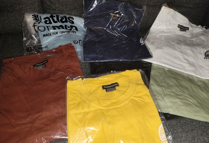 Lot de 7 t shirt en coton atlas for men adventure neuf taille 4XL
