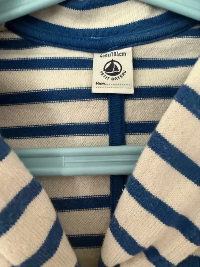Petit Bateau - Veste Marinière mi saison Taille 4 ans/104 cm - photo numéro 4