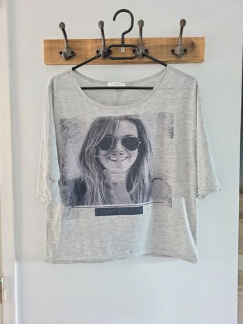 Cache-cache t-shirt gris manches chauves souris Taille 38 M