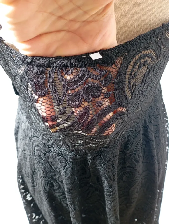 Robe noire en dentelle - Axange taille unique - photo numéro 4