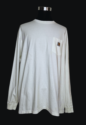 T.shirt à manches longues blanc Carhartt pour homme, taille XXL