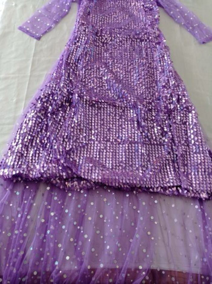 Déguisement robe princesse violette sequin 6ans - photo numéro 2